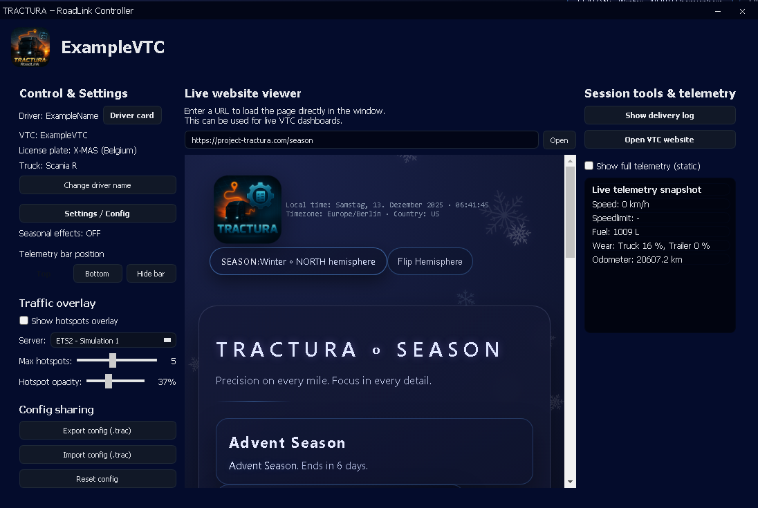 RoadLink UI Preview 1
